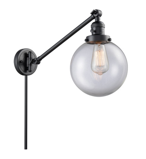 Franklin Restoration LED Swing Arm Lamp in Matte Black (405|237-BK-G202-8-LED)
