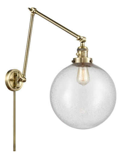 Franklin Restoration One Light Swing Arm Lamp in Antique Brass (405|238-AB-G204-12)