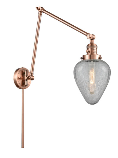 Franklin Restoration One Light Swing Arm Lamp in Antique Copper (405|238-AC-G165)
