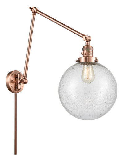 Franklin Restoration One Light Swing Arm Lamp in Antique Copper (405|238-AC-G204-10)