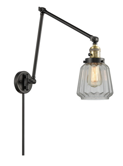 Franklin Restoration One Light Swing Arm Lamp in Black Antique Brass (405|238-BAB-G142)