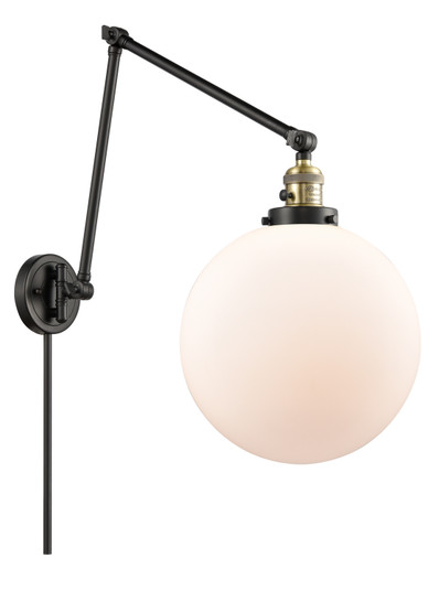 Franklin Restoration One Light Swing Arm Lamp in Black Antique Brass (405|238-BAB-G201-12)