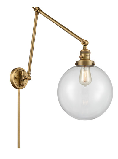 Franklin Restoration One Light Swing Arm Lamp in Brushed Brass (405|238-BB-G202-10)