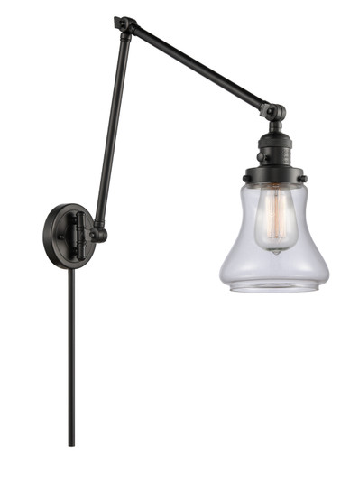 Franklin Restoration One Light Swing Arm Lamp in Matte Black (405|238-BK-G192)