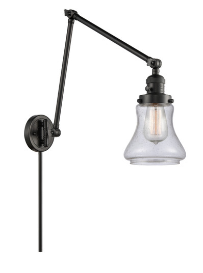 Franklin Restoration One Light Swing Arm Lamp in Matte Black (405|238-BK-G194)