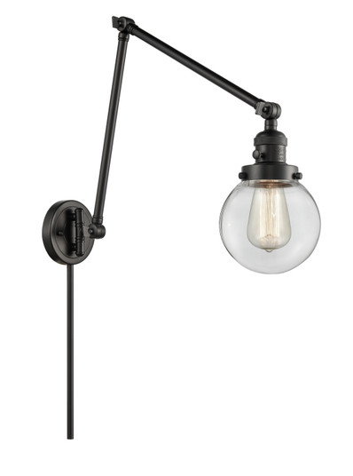 Franklin Restoration LED Swing Arm Lamp in Matte Black (405|238-BK-G202-6-LED)