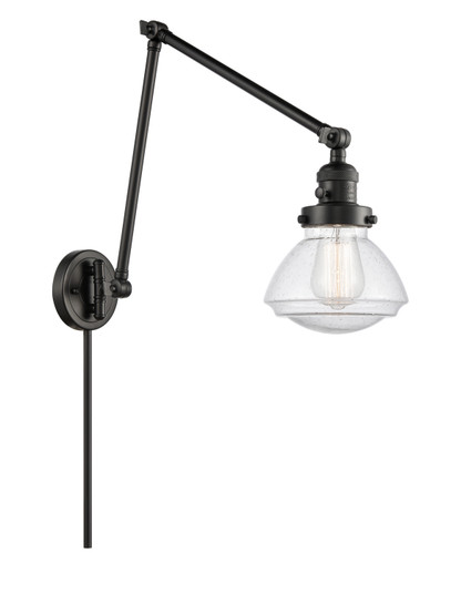 Franklin Restoration LED Swing Arm Lamp in Matte Black (405|238-BK-G324-LED)