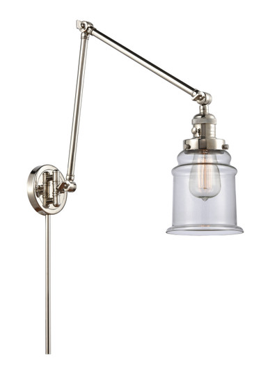 Franklin Restoration One Light Swing Arm Lamp in Polished Nickel (405|238-PN-G182)