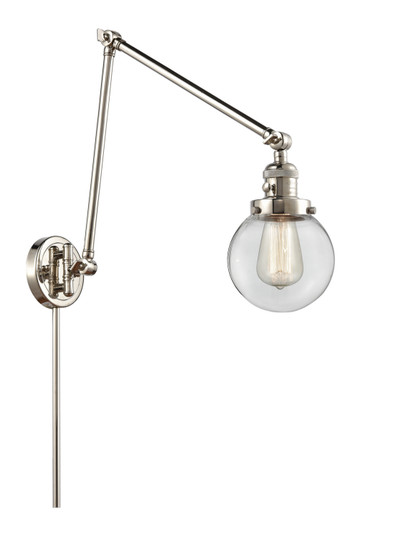 Franklin Restoration One Light Swing Arm Lamp in Polished Nickel (405|238-PN-G202-6)