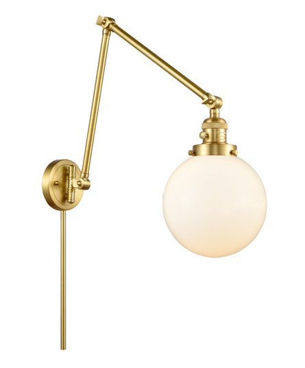 Franklin Restoration One Light Swing Arm Lamp in Satin Gold (405|238-SG-G201-8)