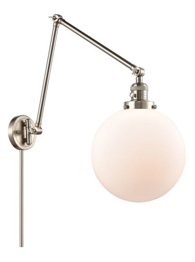 Franklin Restoration One Light Swing Arm Lamp in Brushed Satin Nickel (405|238-SN-G201-10)