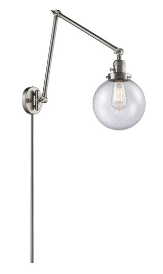 Franklin Restoration LED Swing Arm Lamp in Brushed Satin Nickel (405|238-SN-G204-8-LED)