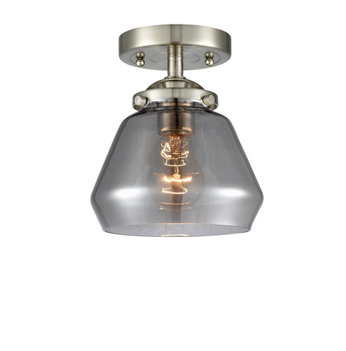 Nouveau One Light Semi-Flush Mount in Brushed Satin Nickel (405|284-1C-SN-G173)