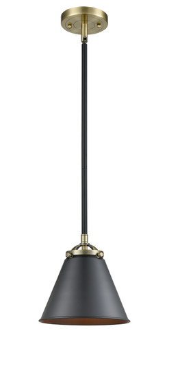 Nouveau One Light Mini Pendant in Black Antique Brass (405|284-1S-BAB-M13-BK)