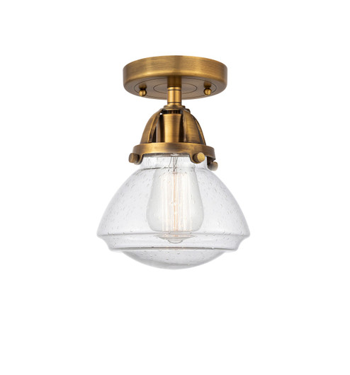 Nouveau 2 One Light Semi-Flush Mount in Brushed Brass (405|288-1C-BB-G324)