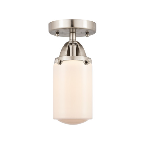 Nouveau 2 One Light Semi-Flush Mount in Brushed Satin Nickel (405|288-1C-SN-G311)