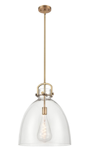 Newton LED Pendant in Brushed Brass (405|412-1S-BB-16CL)