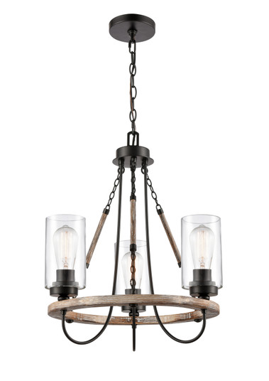 Paladin Three Light Mini Chandelier in Matte Black (405|442-3CR-BK-G4422)