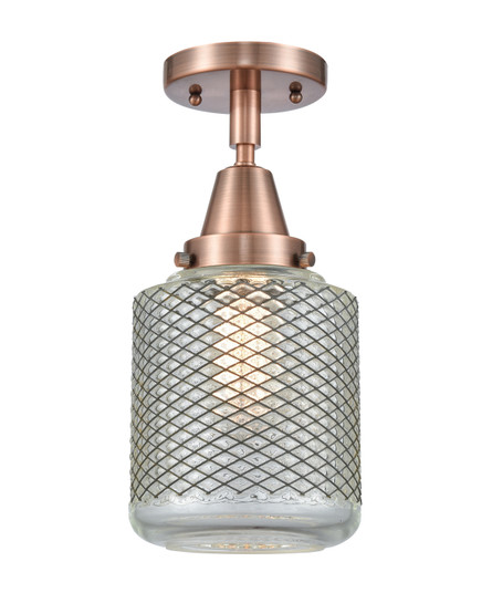 Caden One Light Flush Mount in Antique Copper (405|447-1C-AC-G262)