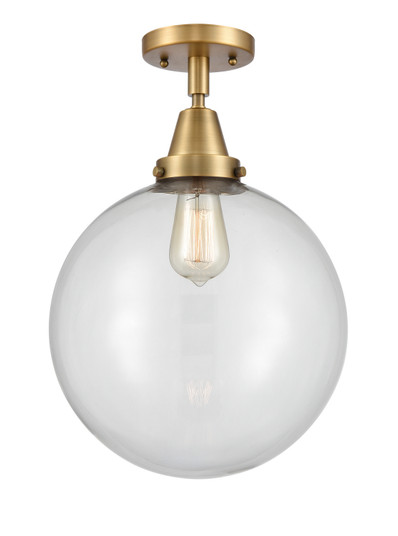 Caden One Light Flush Mount in Brushed Brass (405|447-1C-BB-G202-12)