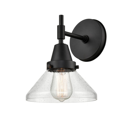 Caden One Light Wall Sconce in Matte Black (405|447-1W-BK-G4474)