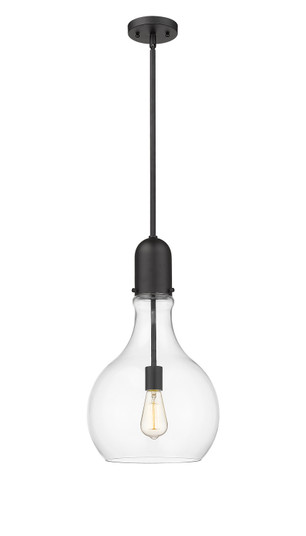 Auralume One Light Mini Pendant in Matte Black (405|492-1S-BK-G582-12)