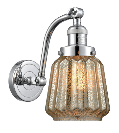 Franklin Restoration One Light Wall Sconce in Polished Chrome (405|515-1W-PC-G146)