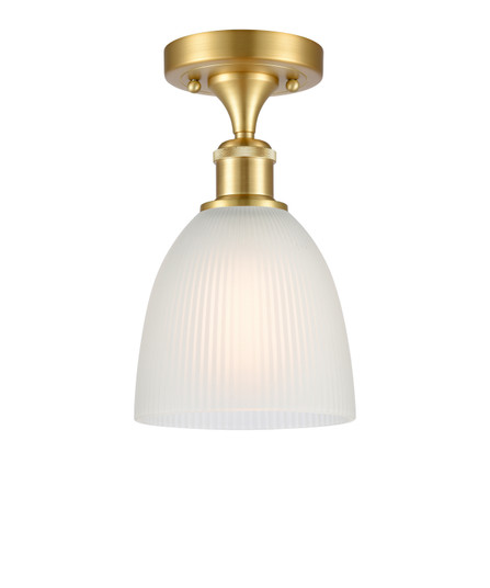 Ballston LED Semi-Flush Mount in Satin Gold (405|516-1C-SG-G381-LED) Ballston LED Semi-Flush Mount in Satin Gold (405|516-1C-SG-G381-LED)