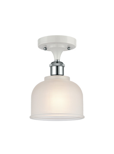 Ballston One Light Semi-Flush Mount in White Polished Chrome (405|516-1C-WPC-G411)