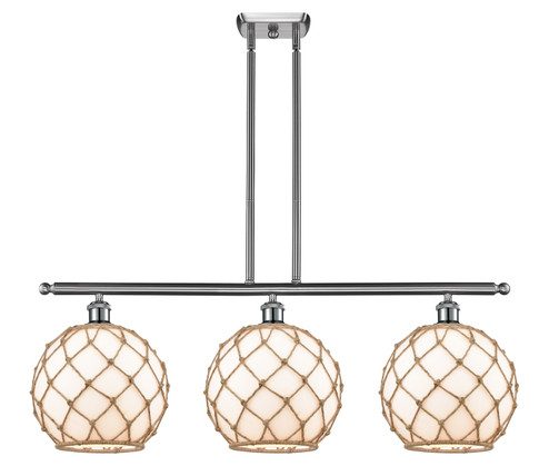 Ballston Three Light Island Pendant in Brushed Satin Nickel (405|516-3I-SN-G121-10RB)