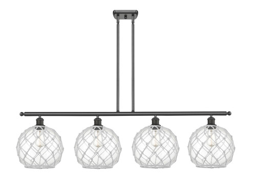 Ballston Four Light Island Pendant in Oil Rubbed Bronze (405|516-4I-OB-G122-10RW)