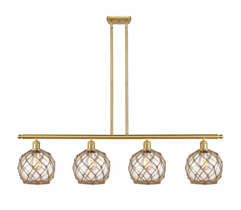 Ballston LED Island Pendant in Satin Gold (405|516-4I-SG-G122-8RB-LED) Ballston LED Island Pendant in Satin Gold (405|516-4I-SG-G122-8RB-LED)
