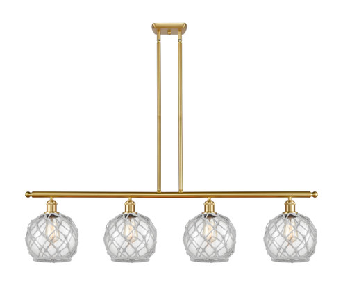 Ballston LED Island Pendant in Satin Gold (405|516-4I-SG-G122-8RW-LED) Ballston LED Island Pendant in Satin Gold (405|516-4I-SG-G122-8RW-LED)