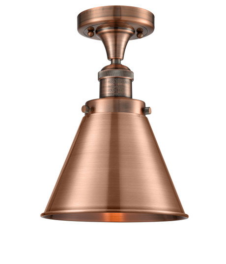 Franklin Restoration LED Semi-Flush Mount in Antique Copper (405|517-1CH-AC-M13-AC-LED)