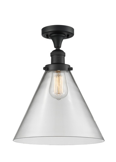 Franklin Restoration One Light Semi-Flush Mount in Matte Black (405|517-1CH-BK-G42-L)