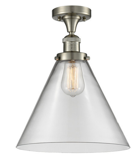 Franklin Restoration One Light Semi-Flush Mount in Brushed Satin Nickel (405|517-1CH-SN-G42-L)