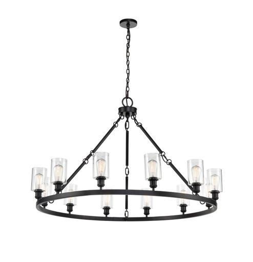 Ballston LED Chandelier in Matte Black (405|850-BK-G802-LED)