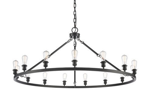 Ballston 20 Light Chandelier in Matte Black (405|860-BK)