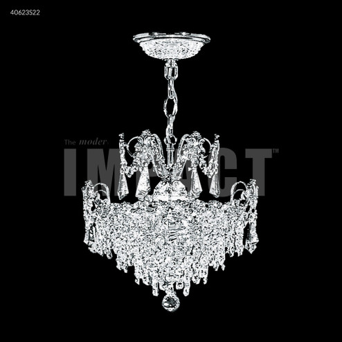 Mini Crystal Chandelier Three Light Chandelier in Silver (64|40623S22)