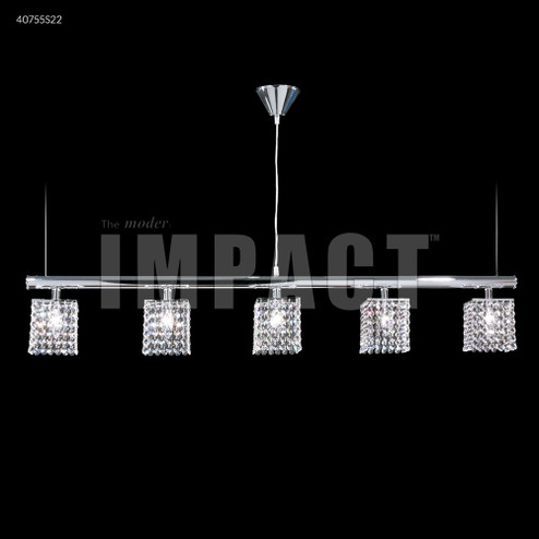 Contemporary Five Light Chandelier in Silver (64|40755S22) Contemporary Five Light Chandelier in Silver (64|40755S22)