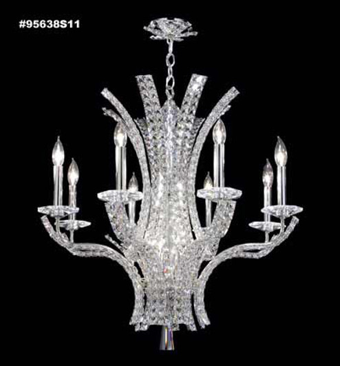 Eclipse Fashion Eight Light Chandelier in Silver (64|95638S11)