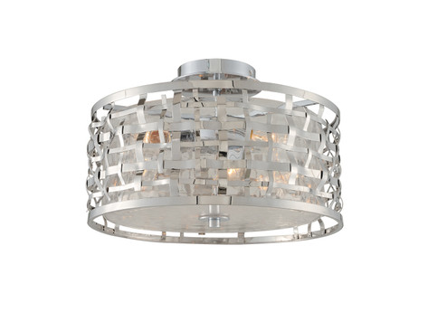 Bridgeport Three Light Semi Flush Mount in Stainless Steel (33|308740SL)