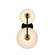 Redding LED Wall Sconce in Matte Black w White and Brass Accent (33|513622BWB)