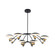 Redding LED Chandelier in Matte Black w White and Brass Accent (33|513673BWB)