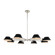 Bruno Eight Light Chandelier in Matte Black w/ Polished Nickel (33|514173BPN)