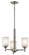 Shailene Three Light Mini Chandelier in Brushed Nickel (12|43670NI)