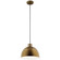 Zailey One Light Pendant in Natural Brass (12|52153NBR)