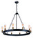 Noble Ten Light Chandelier in Black / Natural Aged Brass (16|26275BKNAB)