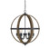 Mpend Six Light Pendant in Wood with Black (446|M70034WB)