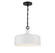 One Light Pendant in White with Black (446|M70103WHBK)